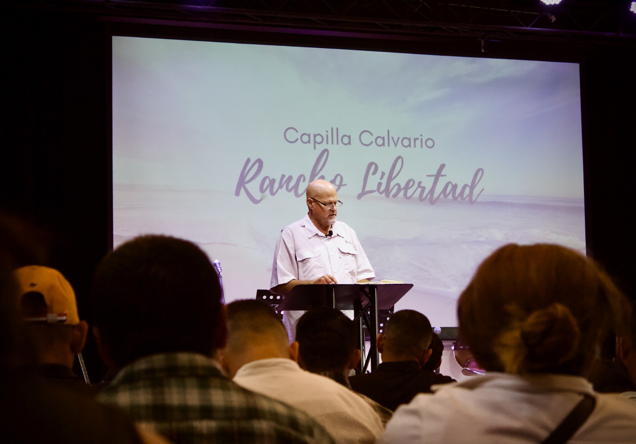 Pastor Todd speaking at church