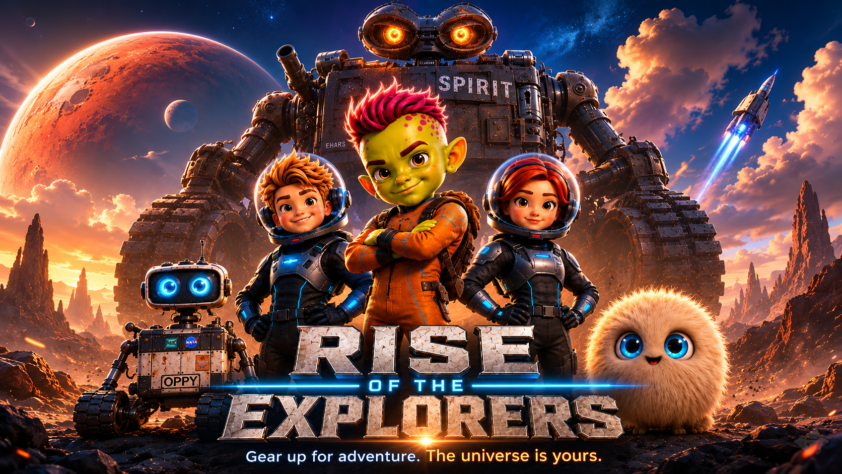 Marsus Universe: Rise of the Explorers, with the crew on Mars